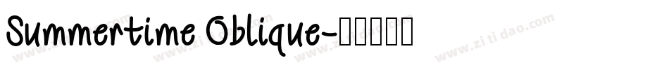 Summertime Oblique字体转换